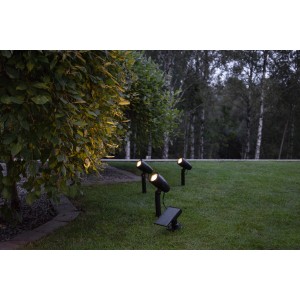 3er Set Star Trading Solar-Lampe Spotlight. Solarstrahler zur flexiblen Gartenbeleuchtung.