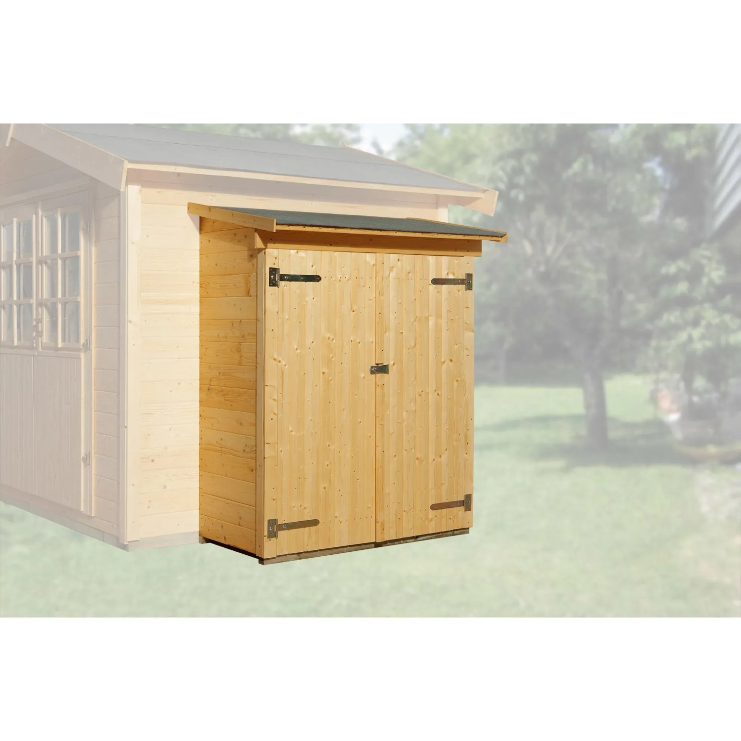 Anbauschrank Lasiert 65 x 128cm für Weka Gartenhäuser mit Wandstärke 19 und 21mm kaufen bei OBI