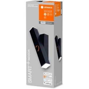 Verpackung der Ledvance Smart+ WiFi Wandleuchte Orbis Cross, dimmbar und in Weißtönen einstellbar.