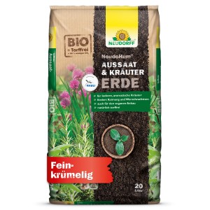 Sack Neudorff Neudohum Aussaat- & Kräutererde 20 l, torffreie Bio-Anzuchterde für Kräuter und Aussaat.