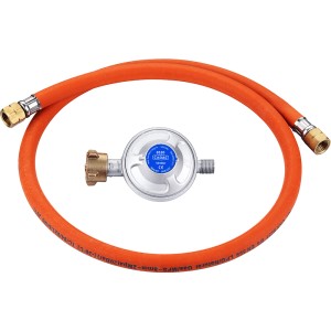 Cadac Universalregler 50 mbar mit Schlauch für Gasflaschen, Grillzubehör.