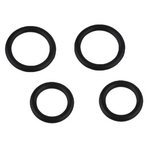 Schwarze Gummi O-Ringe (4 Stk.) für Gardena Klicksystem in zwei Größen.