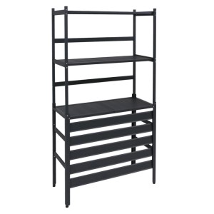 Anthrazitfarbene MCW Aluminium Verkleidung für Klimaanlage/Wärmetauscher mit Ablage.