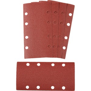 LUX Schleifstreifen Classic K120, 5er-Pack, gelochte Ausführung für Schwingschleifer.