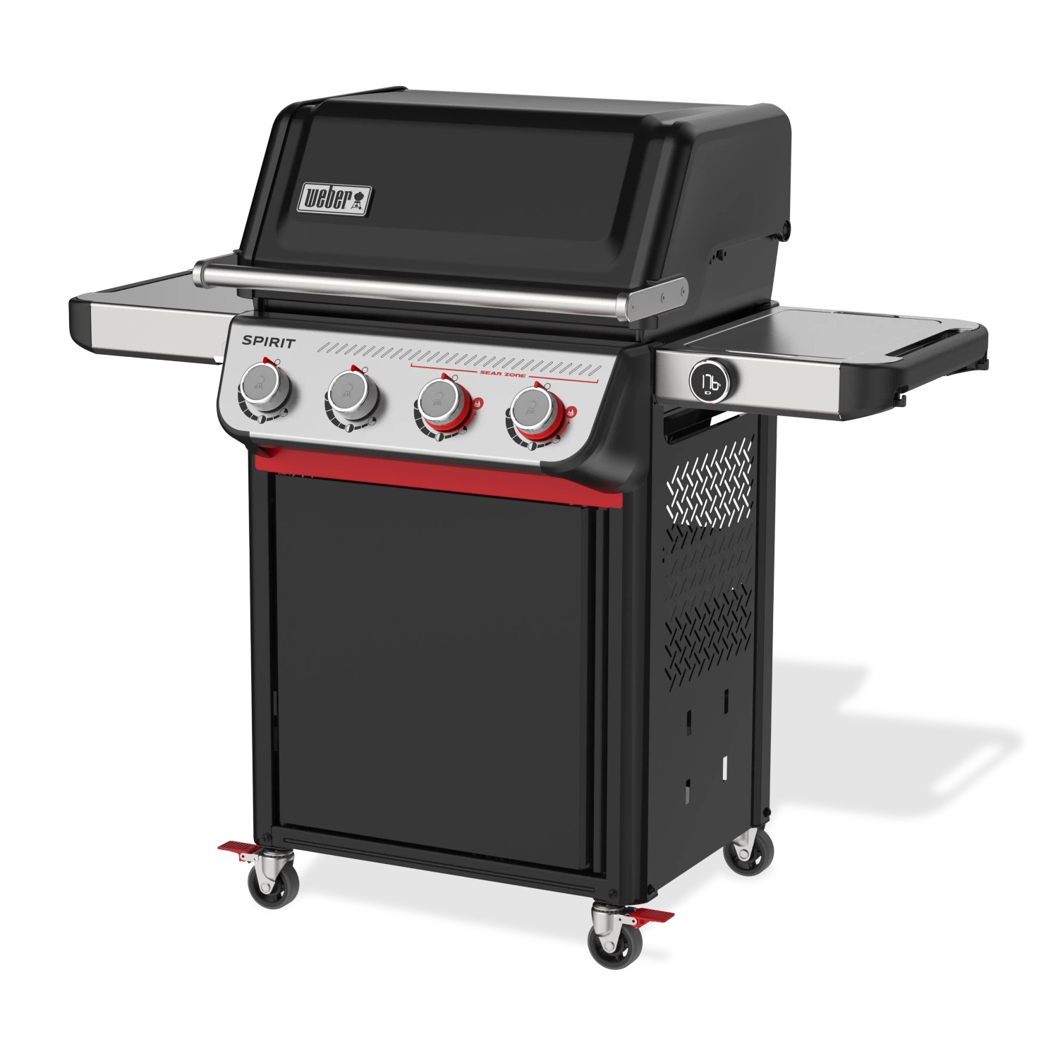 Weber Spirit EP-425 GBS Gasgrill mit 4 Brennern und digitalem Thermometer.