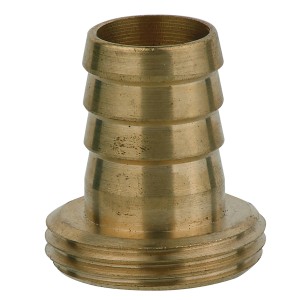 Kirchhoff Vaterteil aus Messing, 26,4 mm (3/4AG) x 3/4T, blank, für Schlauchverbinder.