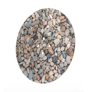 Doppler Dekorplatte Easy Move Switch Kieselstein für Schirmständer, Detailansicht.