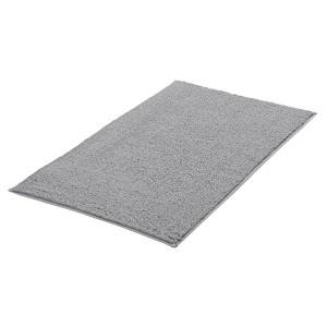 Silbergrauer BWO Scott Badteppich, 50x70 cm, Polyester Badematte für mehr Komfort im Badezimmer.