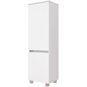 Weißer Held Möbel Bad-Midischrank Verona, 40 cm breit, mit zwei Türen und silberfarbenen Füßen.