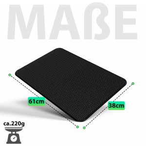 BigDean Katzenklo Matte 61x38cm Ideal als Unterleger Katzenstreu Matte Kratzfest & Leicht zu Reinigen
