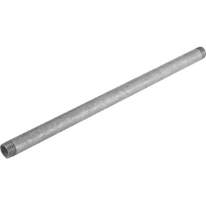 Verzinktes Gewinderohr, 41,9 mm x 800 mm, mit Außengewinde für Installationen im Innen- und Außenbereich.