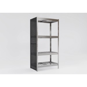 AR Shelving Lochwand Set, 100x60cm, 2 Stück, als Teil eines Regalsystems.