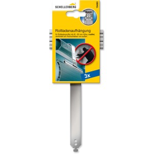 Schellenberg Rollladenaufhängung Maxi aus Edelstahl, 3er-Set für Rollladenwelle 60mm.