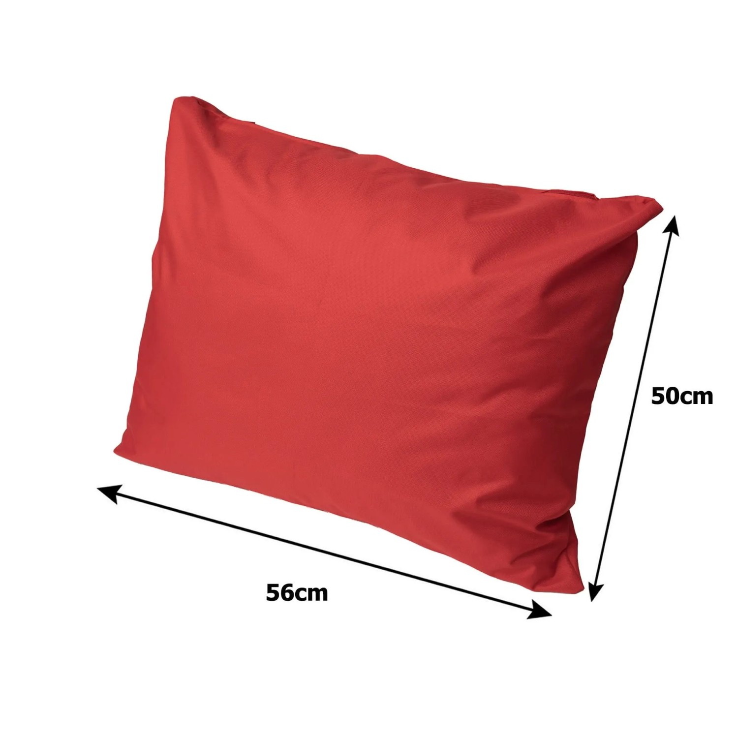 Rotes Gartenkissen 110x60x50 cm für Polyrattan Möbel, Teil eines 1-teiligen Sets.