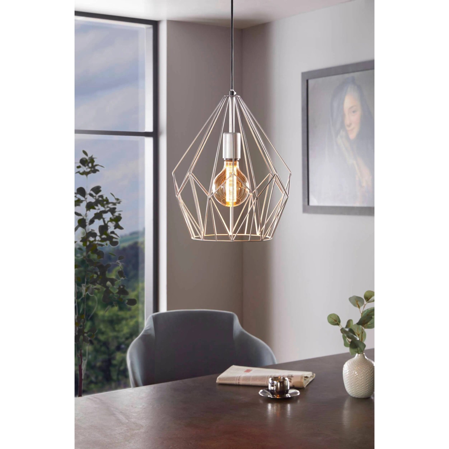 EGLO SOMERTON Hängeleuchte – Ø 35 Cm, 110 Cm Hoch, Kupferfarben-antik, Industrial-Stil, Für Gemütliches Licht