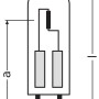 Abbildung eines Osram Halogen Leuchtmittel G4 Röhre, 10W, für Backofenbeleuchtung.