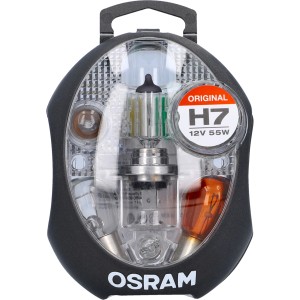 Osram Ersatzlampen-Box H7, 8-teiliges Set für Autoelektrik mit Scheinwerferlampe und Sicherungen.