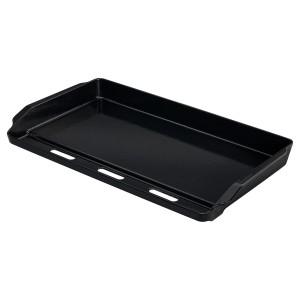 Enders Plancha Gussplatte XL, Grillplatte aus emailliertem Gusseisen mit hohem Rand und Fettrinne.