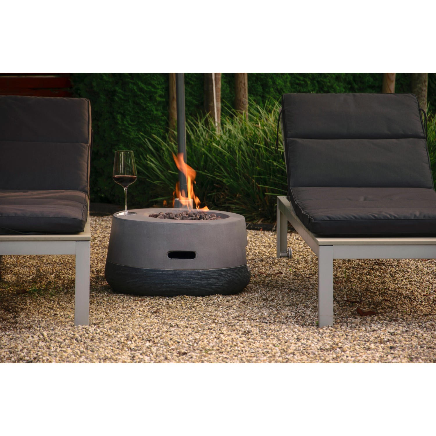 Dobar OutdoorFeuerschale mit Gasflamme Calido Ø 60 cm Grau kaufen bei OBI