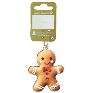 Holz-Lebkuchenmann (7,5 cm) als Weihnachtsdeko zum Aufhängen.