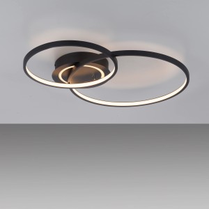 Just Light. LED-Deckenleuchte Asmina Scharz 69 cm x 55 cm