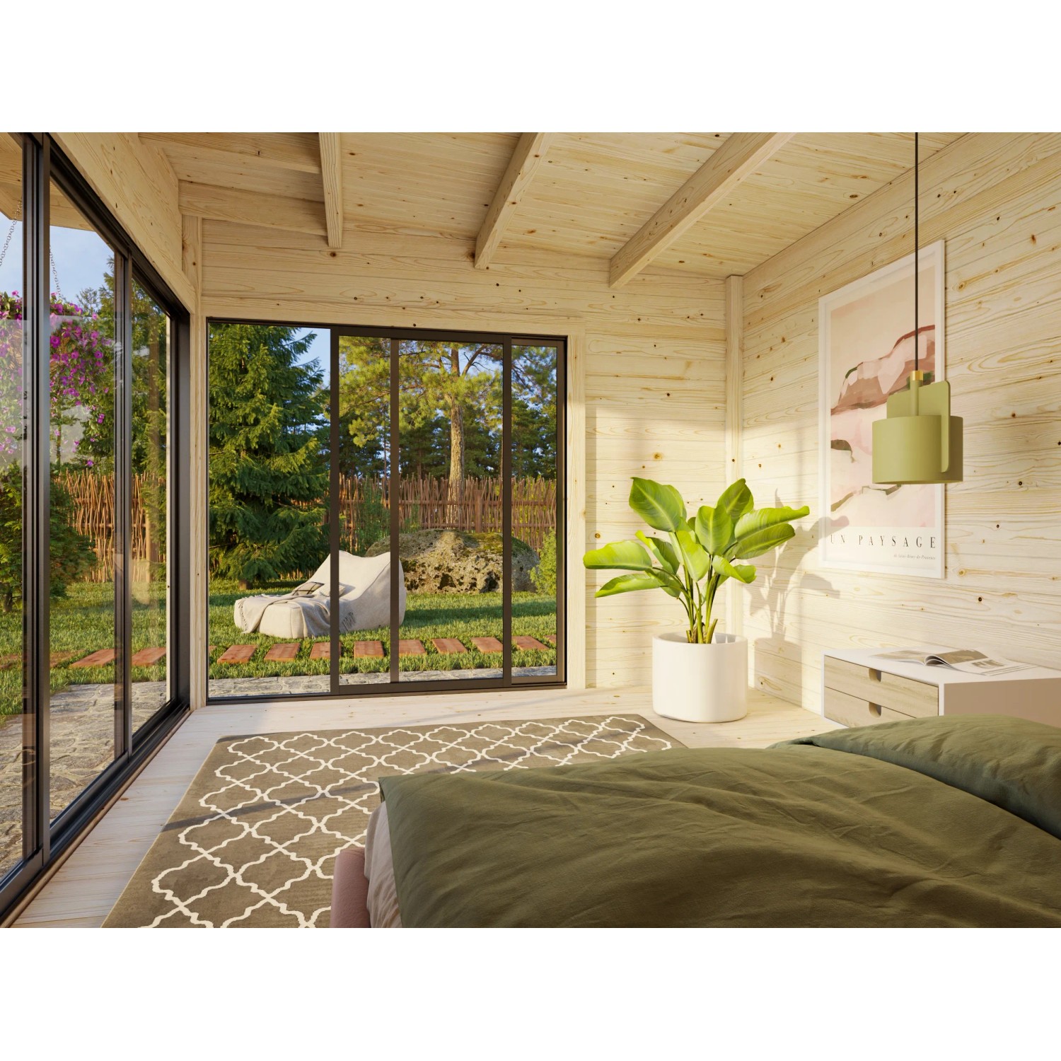 Palmako Gartenhaus Andrea Slide Plus 390 x 300 cm Hellgrau-Anthrazit ...