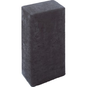 Rechteckige, anthrazitfarbene Beton-Palisade, 40 cm hoch, zur Gartengestaltung.