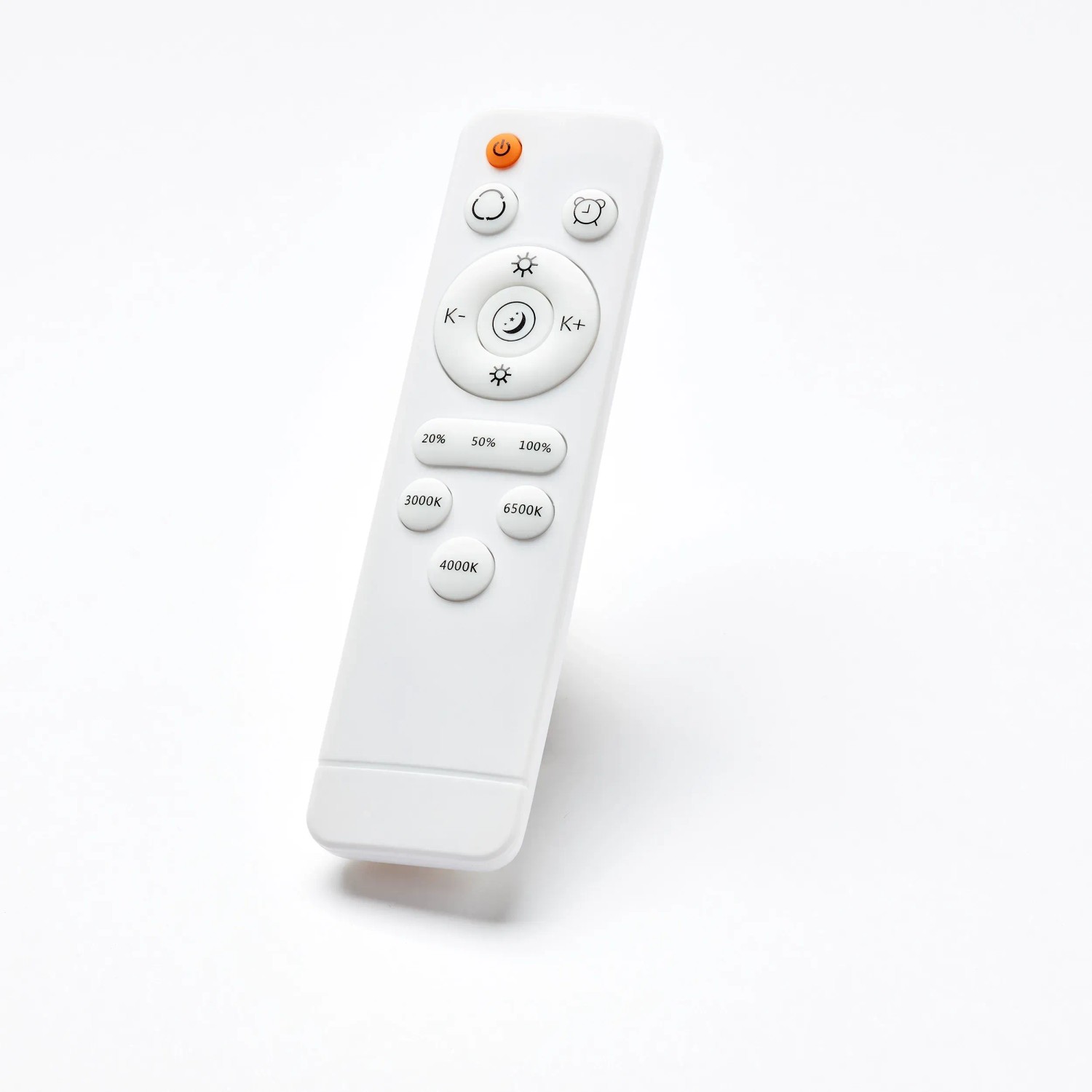 Fernbedienung für Brilliant LED-Deckenleuchte Livius zur Steuerung von Lichtfarbe und Helligkeit.