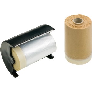 LUX Folie und Klebeband-Set mit Abdeckfolie, Kreppband und Abdeckpapier.