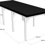 Holzbrüder Einzelcarport Ralf, chromoxidgrün, mit Blechdach in Dornengrün, Maße: 300x868cm.