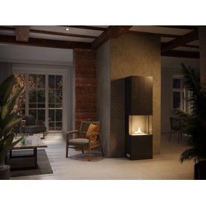 Tenderflame Ambientekamin Indie mit Brenner Schwarz 2 kW