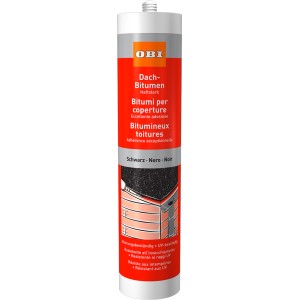 OBI Dach-Bitumen, schwarz, 310ml Kartusche für Reparaturen und Abdichtungen.