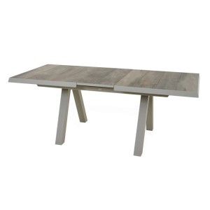 Siena Garden Gartentisch ausziehbar Keramik Seidengrau 90 cm x 160 cm