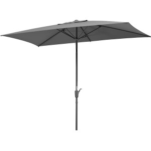 Schneider Balkonschirm Tunis, 270x150 cm, anthrazit, mit Kurbelmechanik.