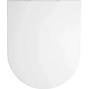 Weißer baliv Telford WC-Sitz aus glänzendem Duroplast mit Absenkautomatik, geschlossen.