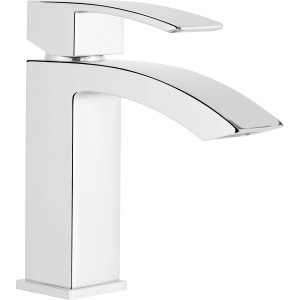 baliv Waschtischarmatur WT-360 Chrom mit gebogenem Auslauf für Waschbecken.