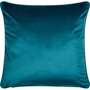 Türkisfarbenes Dekokissen, 45x45 cm, für Sofa oder Bett.