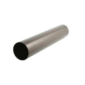 Braunes Marley Fallrohr DN 75, 3 m lang, für Kunststoff-Dachrinnen.