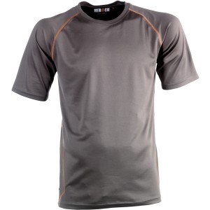 Graues Herock T-Shirt Dionysus, kurzärmlig, Größe S, aus atmungsaktivem Coolpass-Gewebe.