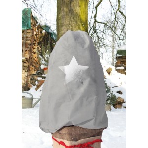 Videx Garden Winterschutz Vlieshaube Stern, silber metallic, 110x110cm, schützt Pflanzen im Winter.