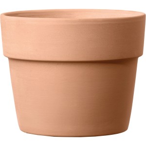 Deroma Pflanztopf Perfetto, Ø 11 cm, Terrakotta-Tonweiß, ideal für Innen- und Außenbereich.