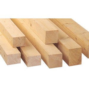 Kantholz Fichte/Tanne sägerau 98 mm x 98 mm x 2000 mm