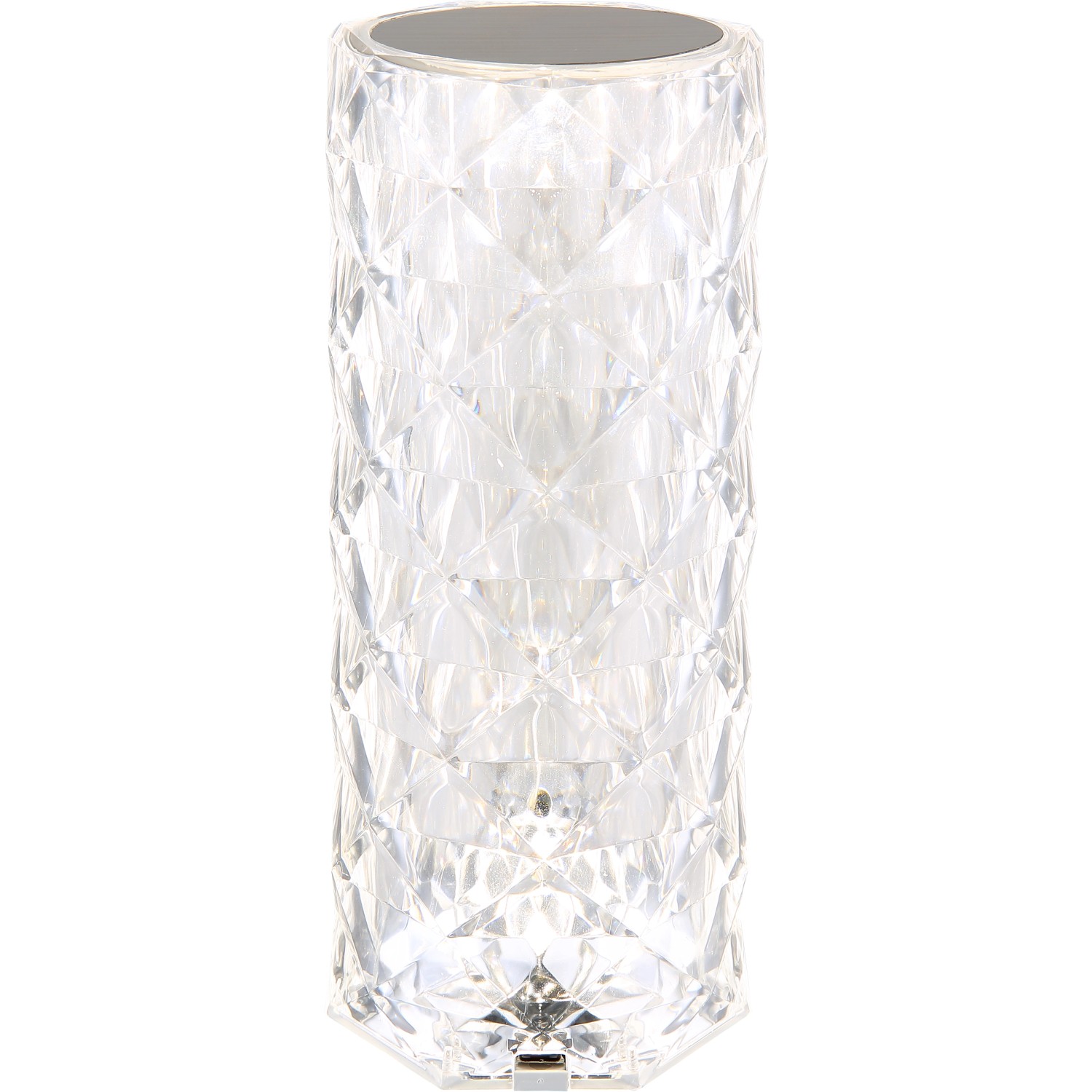 Globo LED-Tischleuchte Kristall, ø 9 cm, 21 cm hoch. Dekorative Außenleuchte mit Kristalleffekt.