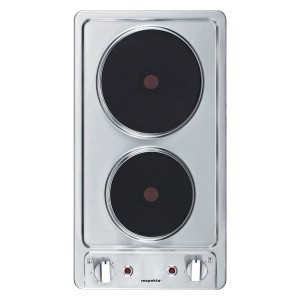 Respekta Domino-Kochfeld KM9111EN aus Edelstahl mit 2 Kochmulden.