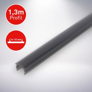 Briloner Diffusorschiene Rauchoptik, 1,3m, Zubehör für Paneele zur Optimierung der Raumakustik.