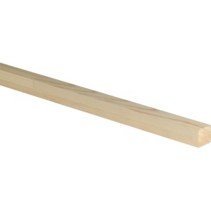 Fichte Flachleiste, 20x20x2400mm, ideal für Bastelarbeiten und Innenausbau.