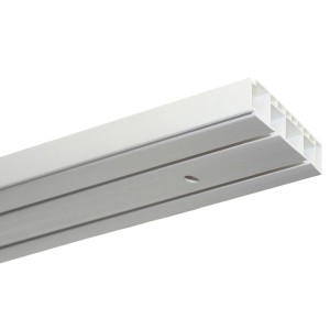 Gardinia Vorhangschienen-Set, 150 cm, Weiß, zur Deckenmontage. Inklusive Zubehör.