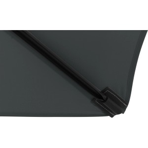 Detailaufnahme: Grauer Siena Garden Marktschirm City, 210x140 cm, mit Neigungsfunktion.