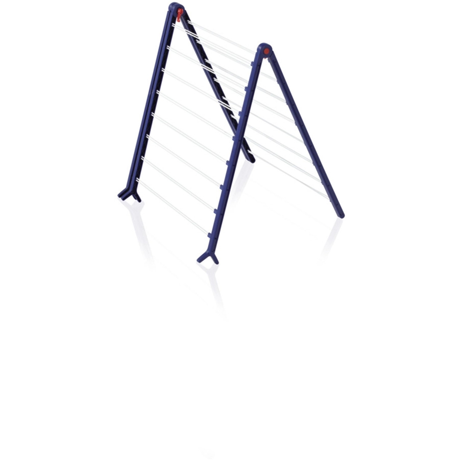 Leifheit Badewannentrockner Pegasus V Duo, ein blauer Wäscheständer für die Badewanne.