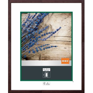 OBI Holz-Wechselrahmen, dunkelbraun, 40x50 cm. Bilderrahmen für Fotos und Drucke.